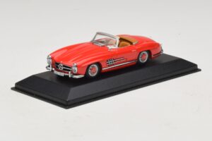 Mercedes 300 SL W198 Red With Brown Interior Minichamps 1:43 MB009 Diecast — photo 2 of 5