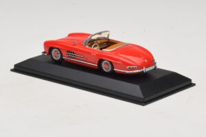 Mercedes 300 SL W198 Red With Brown Interior Minichamps 1:43 MB009 Diecast — photo 3 of 5