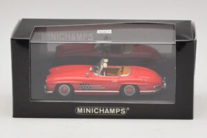 Mercedes 300 SL W198 Red With Brown Interior Minichamps 1:43 MB009 Diecast — photo 5 of 5