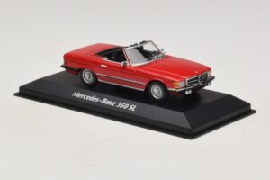 Mercedes 350 SL R107 Red Maxichamps 1:43 940033432 Diecast — photo 3 of 5