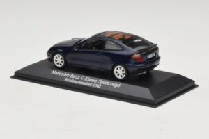 Mercedes C-Class Sportscoupe CL203 Blue Metallic Bundespressball Minichamps 1:43 MB010 Diecast — photo 3 of 5