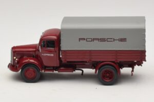 Mercedes L3500 Flatbed Porsche Minichamps 1:43 439350027 Diecast — photo 3 of 7