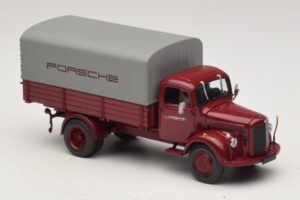 Mercedes L3500 Flatbed Porsche Minichamps 1:43 439350027 Diecast — photo 4 of 7