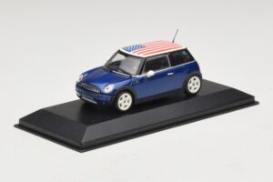Mini Cooper S R53 Blue With American Flag Minichamps 1:43 MINI014 Diecast — photo 2 of 5