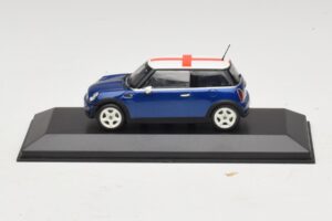 Mini Cooper S R53 Blue With English Flag Minichamps 1:43 MINI012 Diecast