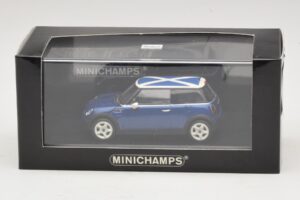Mini Cooper S R53 Blue With Scottish Flag Minichamps 1:43 MINI016 Diecast — photo 5 of 5