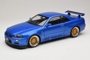 Nissan Skyline GT-R R34 V-Spec II Blue Metallic BBS Wheels KK-Scale 1:12 KKDC120211-2 Diecast