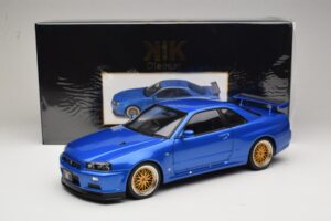 Nissan Skyline GT-R R34 V-Spec II Blue Metallic BBS Wheels KK-Scale 1:12 KKDC120211-2 Diecast — photo 8 of 8