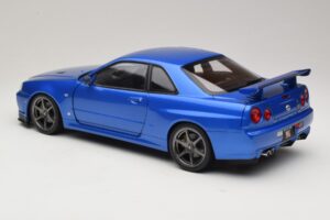 Nissan Skyline GT-R R34 V-Spec II Blue Metallic OEM Wheels KK-Scale 1:12 KKDC120211-1 Diecast — photo 7 of 8