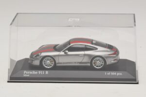 Porsche 911 991.1 R Silver With Orange Stripes Minichamps 1:43 410066222 Diecast — photo 4 of 5