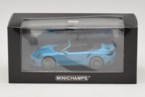 Porsche 911 991.1 Turbo S Cabriolet Blue Minichamps 1:43 410067182 Diecast — photo 5 of 5
