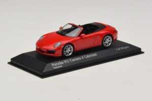 Porsche 911 991.2 Carrera 4 Cabriolet Red Minichamps 1:43 410067230 Diecast — photo 2 of 5