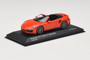 Porsche 911 991 Turbo S Cabriolet Orange Minichamps 1:43 410067181 Diecast — photo 2 of 5