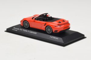 Porsche 911 991 Turbo S Cabriolet Orange Minichamps 1:43 410067181 Diecast — photo 3 of 5