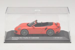 Porsche 911 991 Turbo S Cabriolet Orange Minichamps 1:43 410067181 Diecast — photo 4 of 5