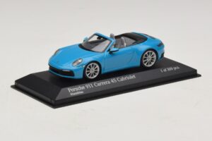 Porsche 911 992 Carrera 4S Cabriolet Blue Minichamps 1:43 410069332 Diecast — photo 2 of 5
