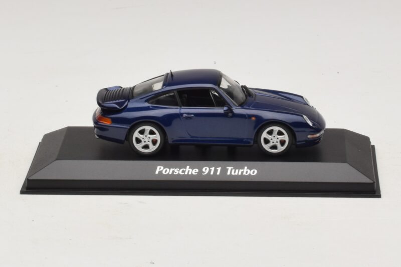 Porsche 911 993 Turbo Blue Metallic Maxichamps 1:43 940069201 Diecast