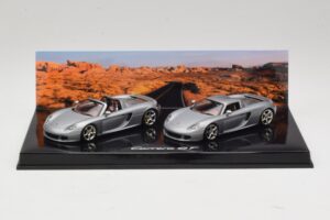 Porsche Carrera GT Spider & Coupe Set Silver Minichamps 1:43 WAP02010314 Diecast