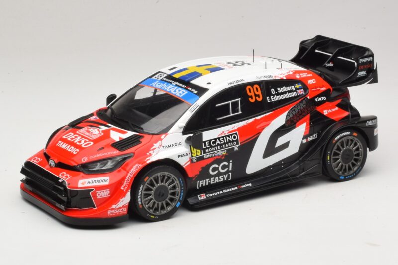 Toyota GR Yaris Rally1 #99 O. Solberg / E. Edmondson Rally Monte Carlo Winner 2026 IXO 1:18 18RMC269A Diecast